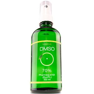 1 x DMSO 70% 100 ml - reines DMSO mit hochreinem Osmose Wasser mit Sprühkopf, Roll On, Pipette - Dimethylsulfoxid - Eur. Ph. (Pharmaqualität) - nemkur