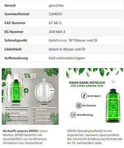dmso 99,9% 100 ml mit sprühkopf, pinsel, pipette - dimethylsulfoxid - eur. ph. (pharmaqualität)