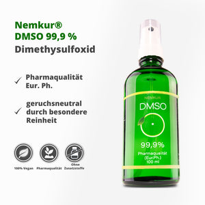 dmso 99,9% 100 ml mit sprühkopf, pinsel, pipette - dimethylsulfoxid - eur. ph. (pharmaqualität)
