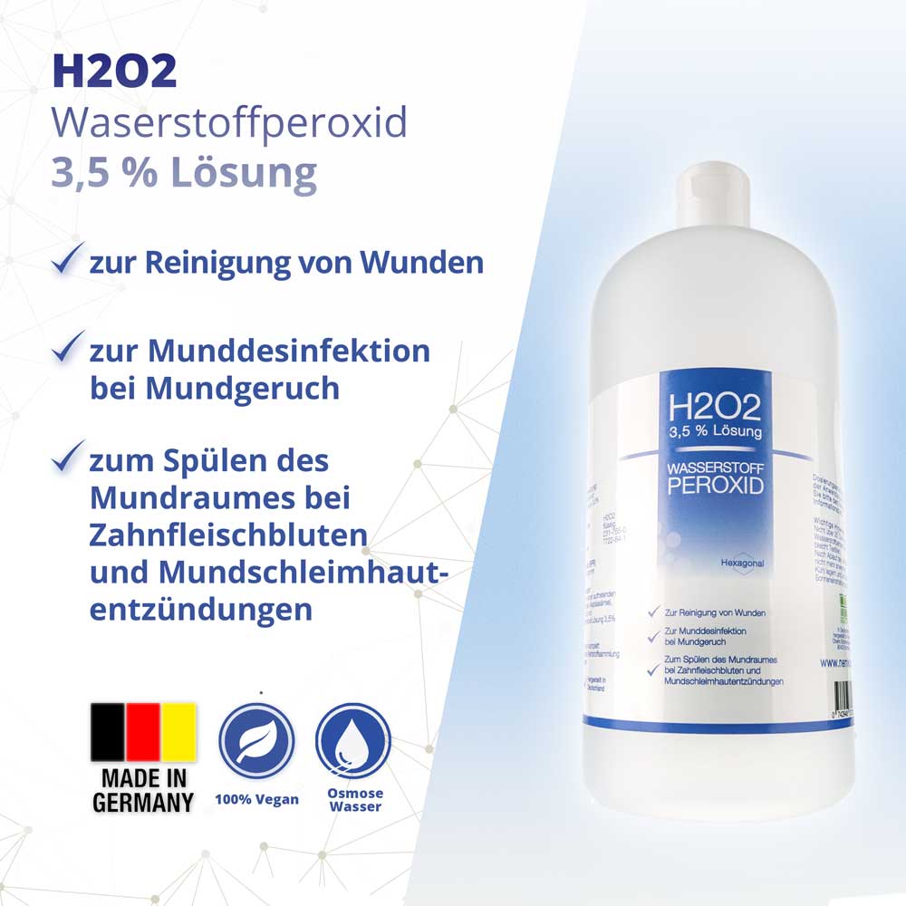 Wasserstoffperoxid (H2O2) 3,5% Lösung - 1000 ml - nemkur