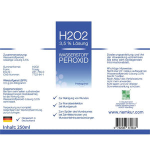 Wasserstoffperoxid (H2O2) kaufen - 3,5% Lösung - 250ml - nemkur